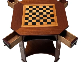 Vienna Secession Chess Table or Game Table, 1900s